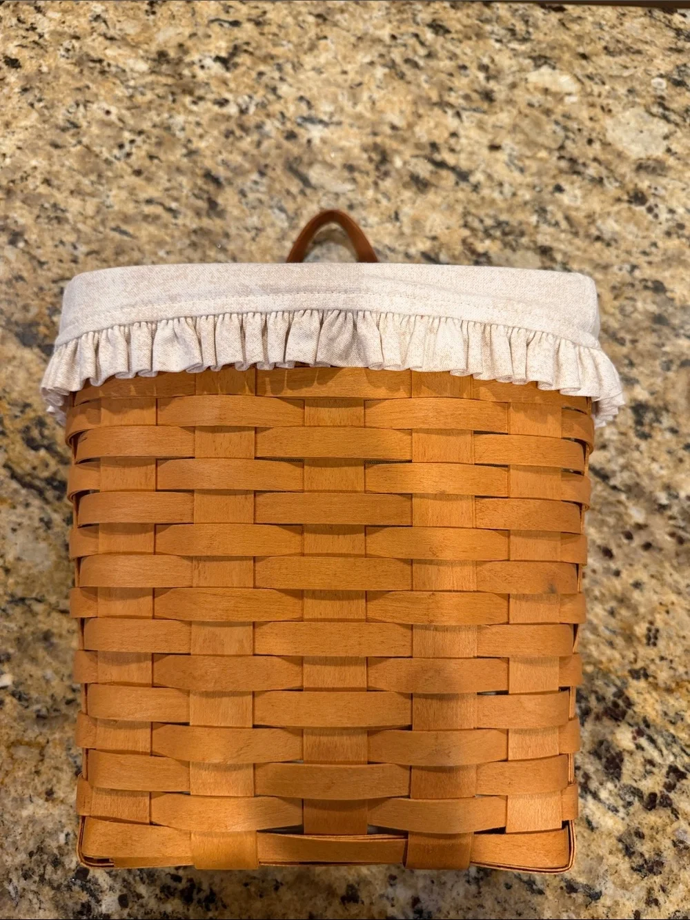 VTG Longaberger 2000 Medium Mail Basket with Fabric Liner Signed